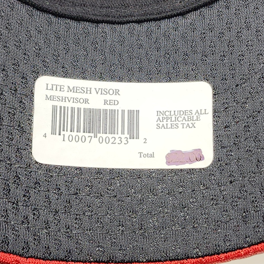 New Ashworth 2009 US‎ Open Bethpage Black Lite Mesh Golf Hat Visor Red Mens OSFA - Picture 9 of 9